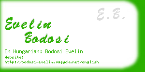 evelin bodosi business card